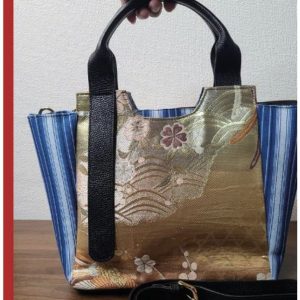 IKIOBI BAG – Japanese Obi & Sulawesi Handwoven Fabric